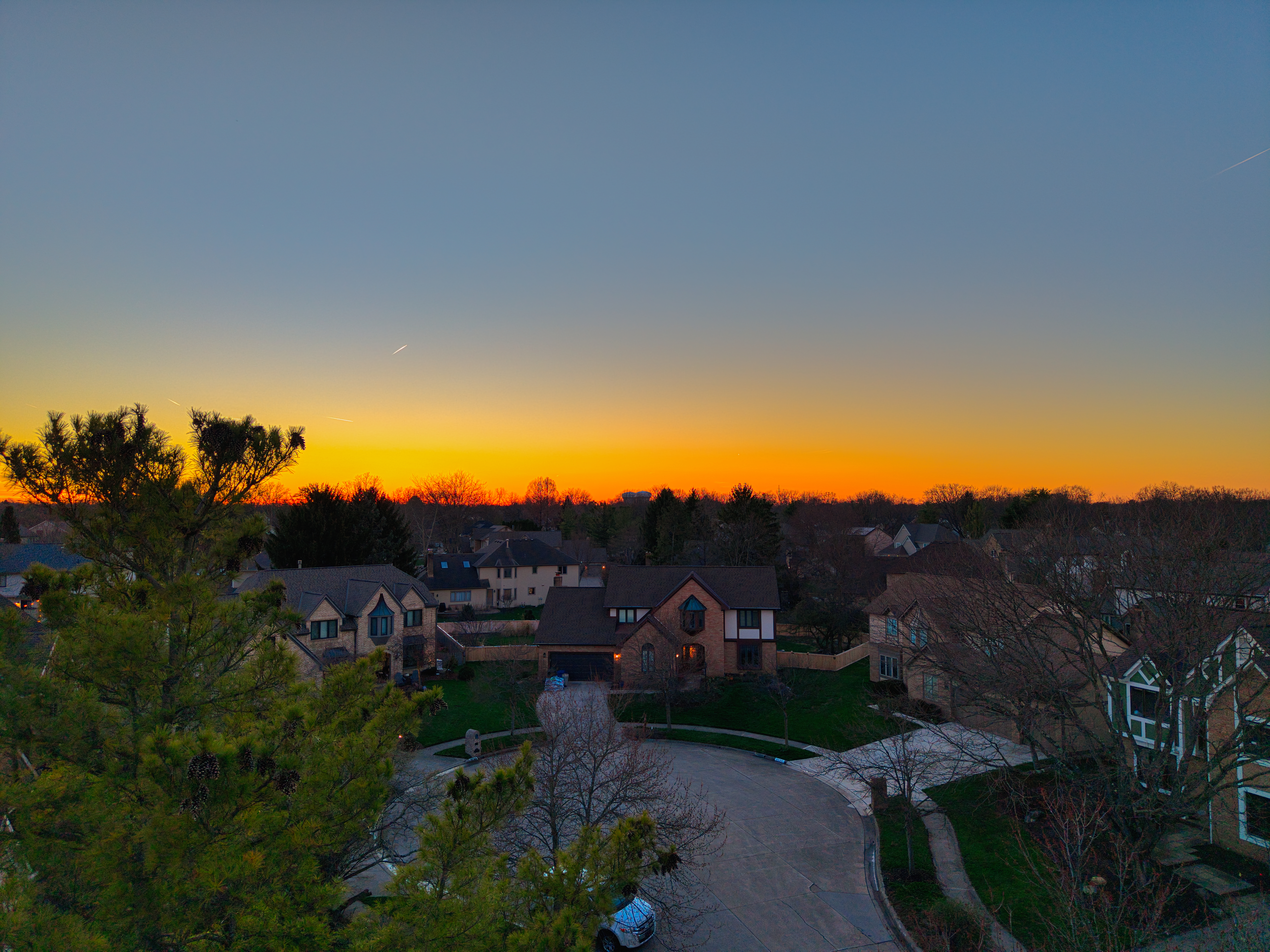 Outdoor aerial view of neighborhood in Columbus